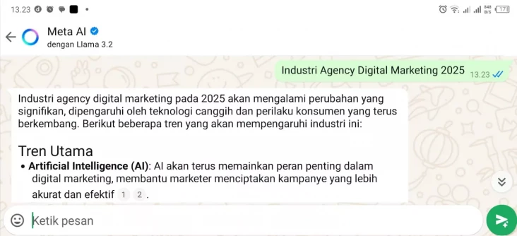 Meta AI WhatsApp, Manfaatnya untuk Bisnis