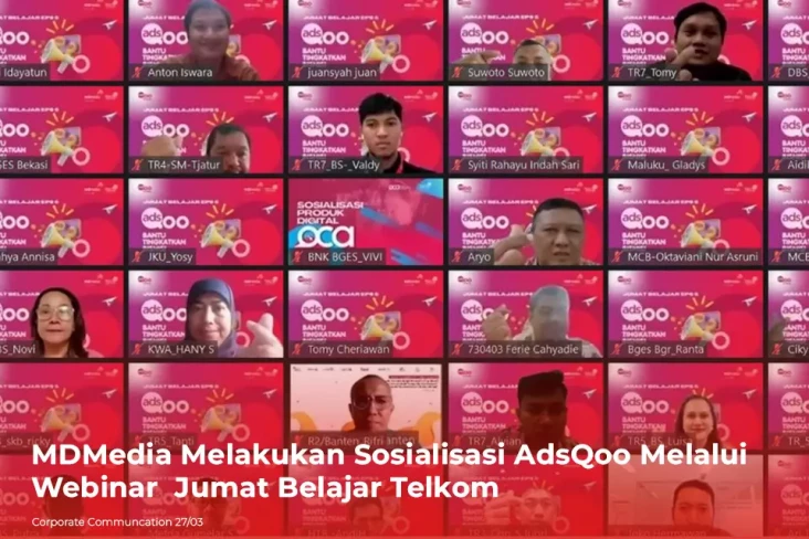 MDMedia Melakukan Sosialisasi AdsQoo Melalui Jumat Belajar Telkom