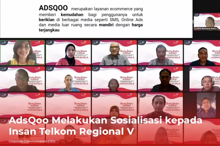 AdsQoo Melakukan Sosialisasi kepada Insan Telkom Regional V