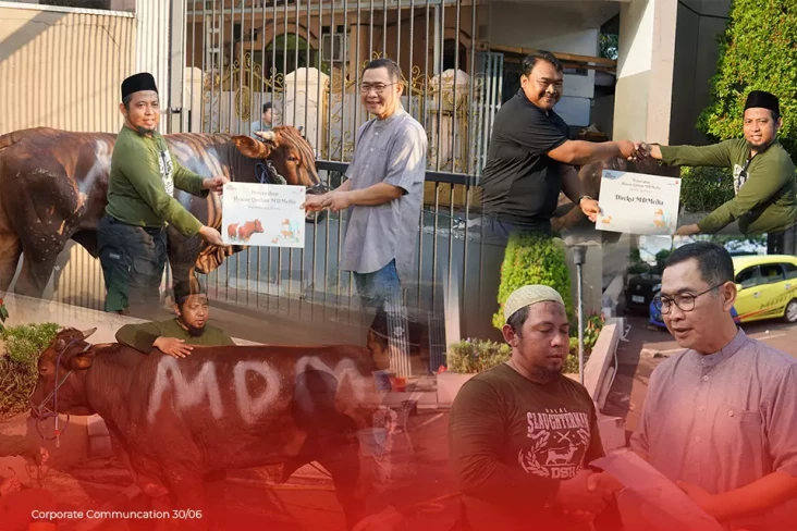 MDMedia Selenggarakan Pembagian Daging Qurban Untuk Idul Adha 1444 H